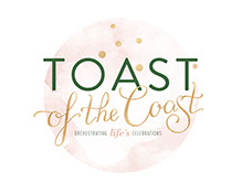 Logo for Toast of the Coast wedding planning
